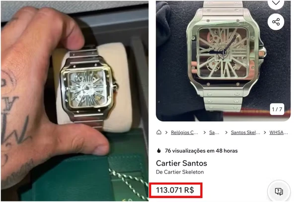 Zé Felipe mostrou seus relógios de luxo por Reprodução/Instagram