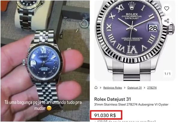 Zé Felipe mostrou seus relógios de luxo por Reprodução/Instagram