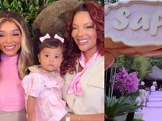 Imagem - Com girafa de 5 metros e 6 mil doces, Brunna Gonçalves e Ludmilla celebram primeiro ano de Zuri