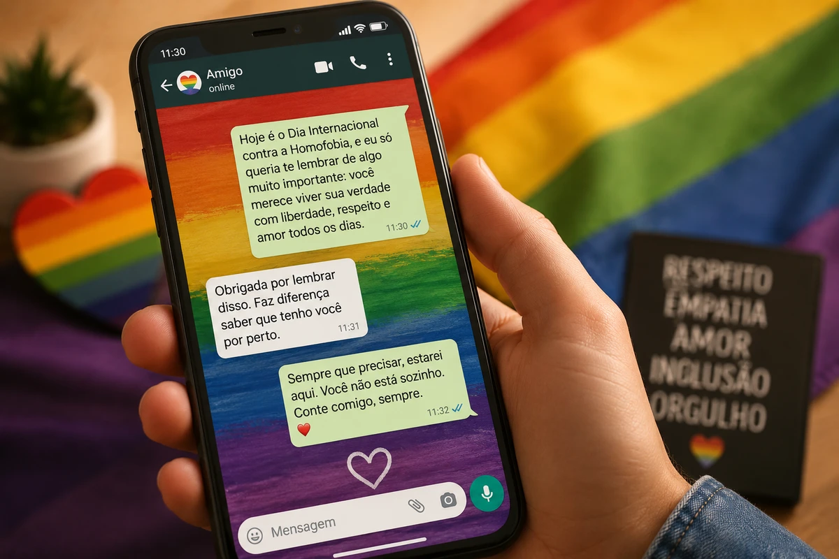 Mensagens no WhatsApp para enviar no Dia Internacional contra a Homofobia