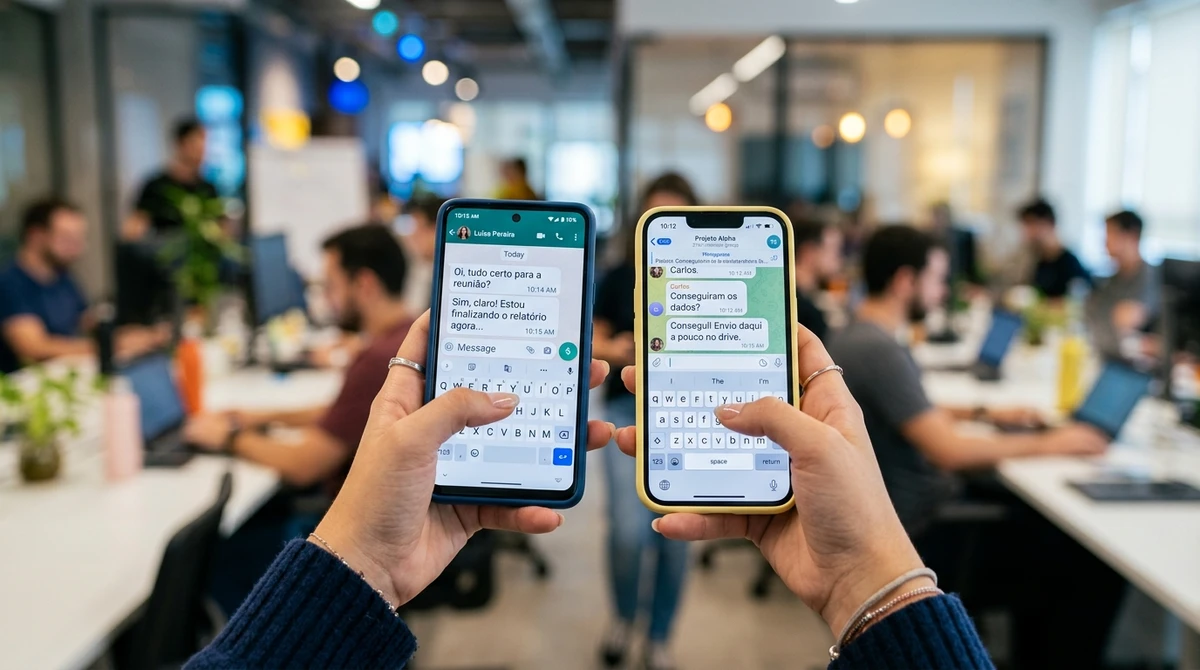 A Habilidade em Ação: mestre da comunicação multi-tarefa. Gêmeos se adapta rapidamente a diferentes situações e lida com múltiplas tarefas com facilidade. por Imagem gerada por IA