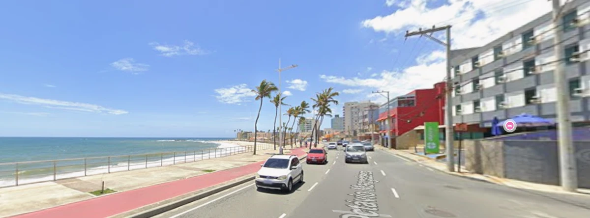 Avenida Otávio Mangabeira por Reprodução/Google Maps