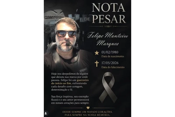 Felipe Marques Monteiro morreu no domingo (17) por Reprodução