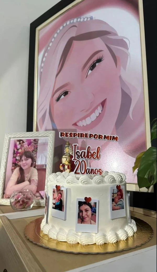 Uma das homenagens de Joelson Veloso, pai de Isabel