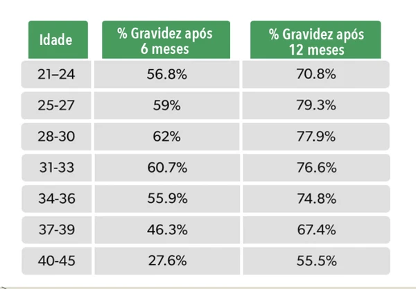 Dados sobre fertilidade  por @yabasmedicina e @ginecologiafeminista/Reprodução Instagram