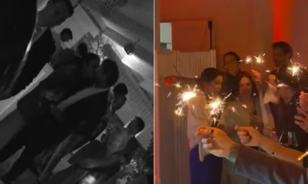 Ivete Sangalo e Tiago Maia aos beijos durante um casamento na Itália por Reprodução