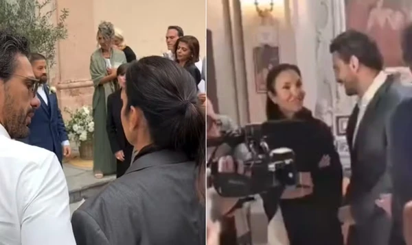 Ivete Sangalo e Tiago Maia aos beijos durante um casamento na Itália por Reprodução