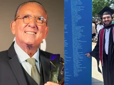 Imagem - Galvão Bueno comemora mestrado do filho em Hollywood: ‘Grande dia’