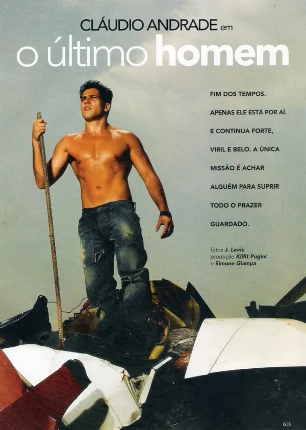 Claudio Andrade em ensaio para a "G Magazine" em 2008 por Reprodução