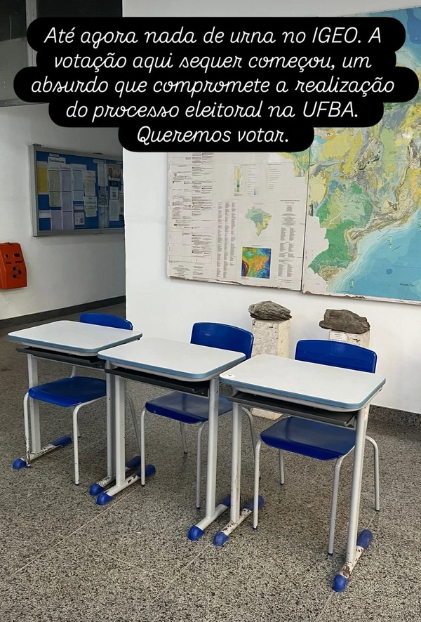 Eleição para reitoria da Ufba começa com falta de urnas nesta quarta-feira (20) por Reprodução