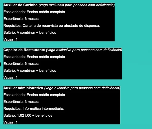 Salvador tem 302 vagas de emprego com salários de até R$ 4,1 mil nesta quarta (20) por Simm