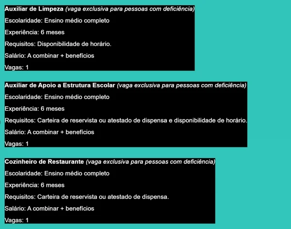 Salvador tem 302 vagas de emprego com salários de até R$ 4,1 mil nesta quarta (20) por Simm