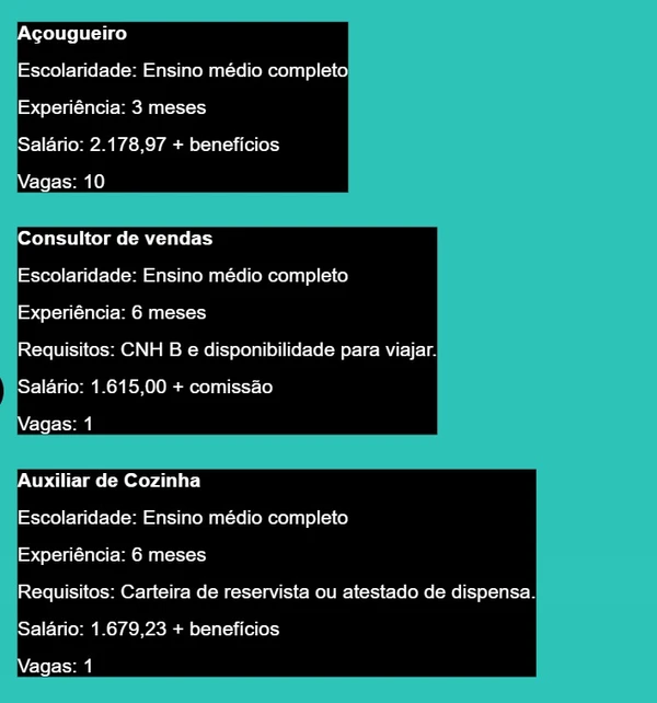 Salvador tem 302 vagas de emprego com salários de até R$ 4,1 mil nesta quarta (20) por Simm