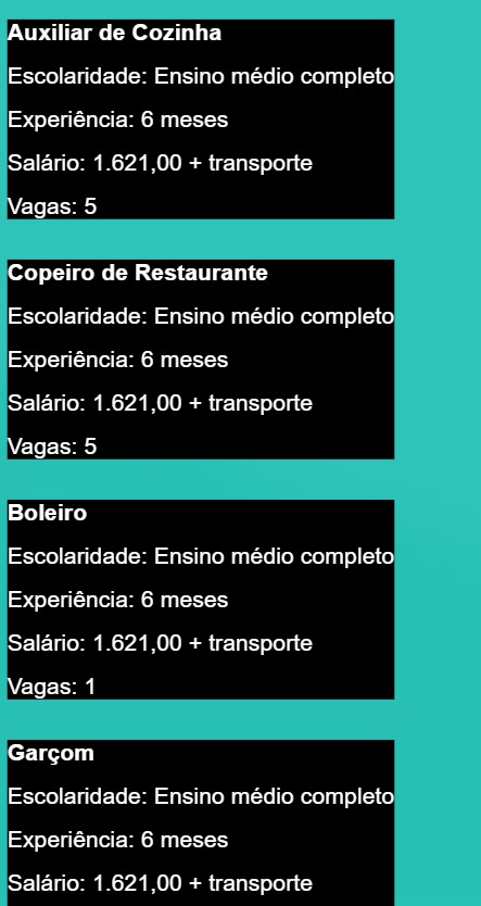 Salvador tem 302 vagas de emprego com salários de até R$ 4,1 mil nesta quarta (20) por Simm