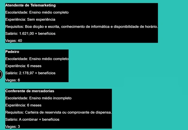 Salvador tem 302 vagas de emprego com salários de até R$ 4,1 mil nesta quarta (20) por Simm