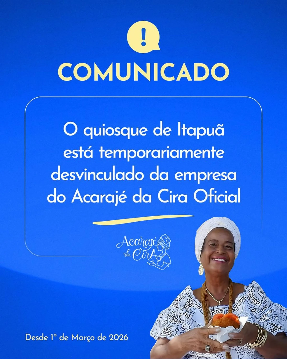 Acarajé da Cira por Reprodução/Instagram