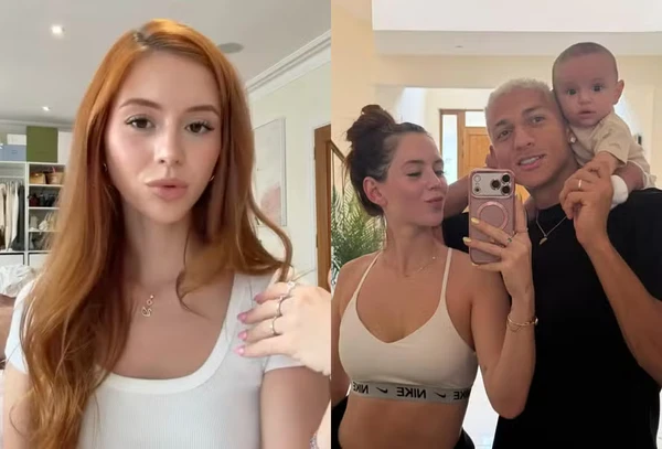 Amanda Araújo, Richarlison e o bebê  por Reprodução/Instagram