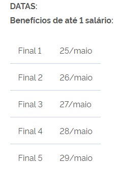 Calendário do INSS por Reprodução