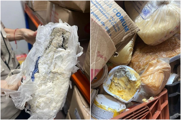Material apreendido na Feira de São Joaquim