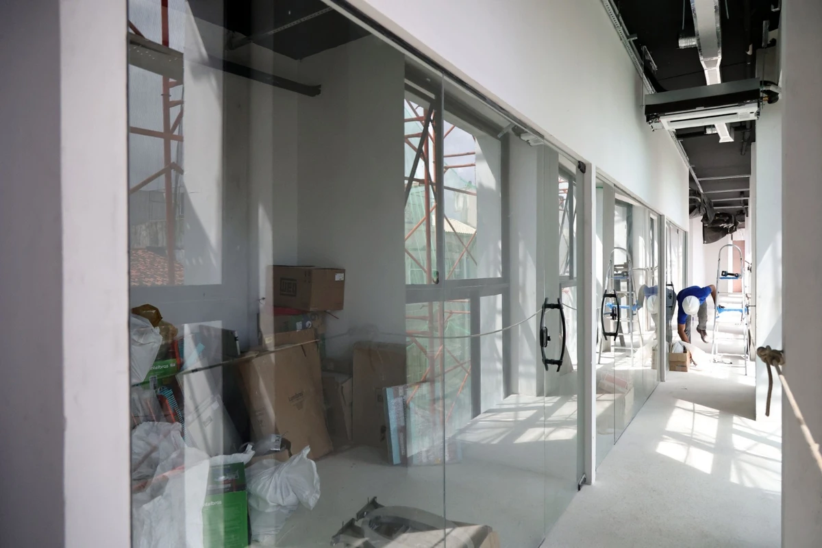 Obras do Teatro Vila Velha por Bruno Concha/Secom PMS
