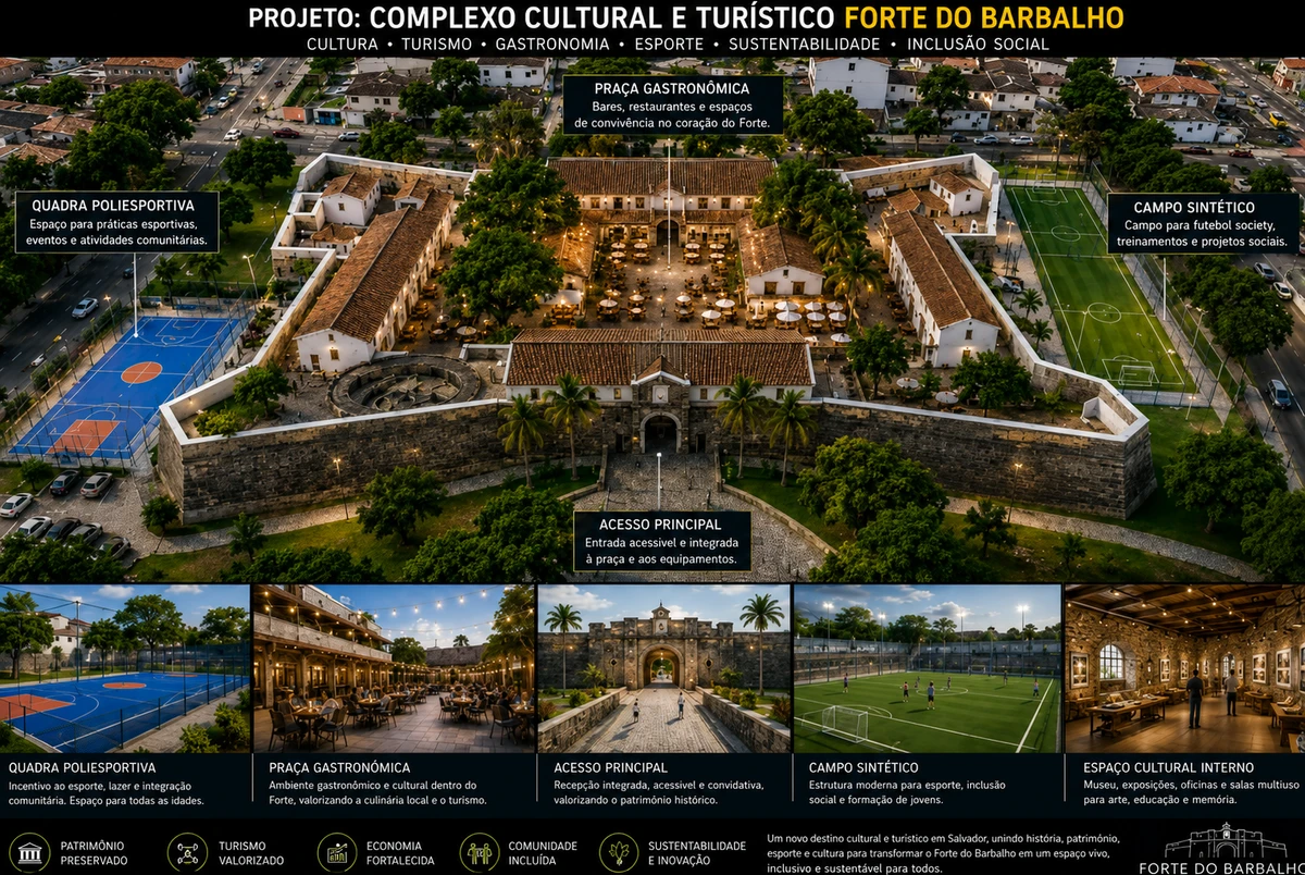 Projeto prevê a reestruturação do forte
