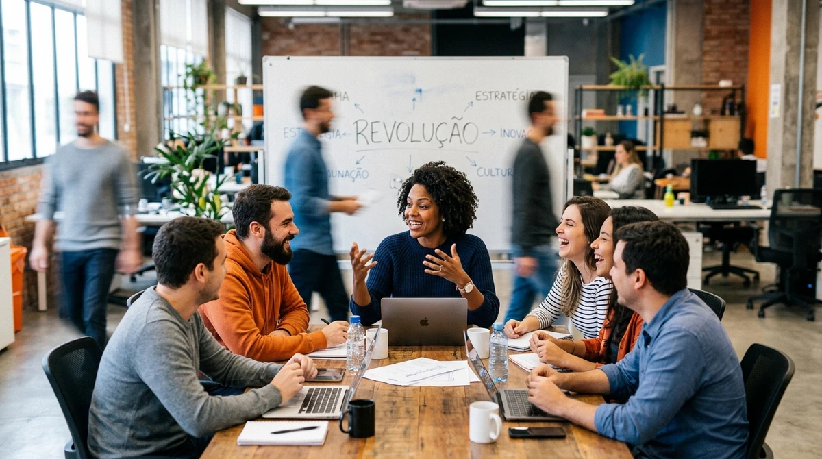 Trabalho em Equipe: o conector de ideias progressistas. Aquário é um membro ativo da equipe, sempre pronto para colaborar e conectar diferentes pontos de vista. por Imagem gerada por IA