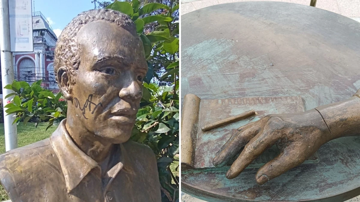 Vandalismo a monumentos públicos em Salvador