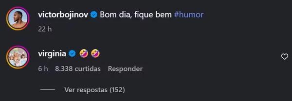 Virginia reage a vídeo sobre comentário de Zé Felipe em sua foto