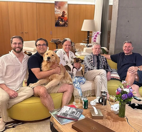 Alexandre Altoe com Miguel Falabella em Ano Novo por Reprodução/Instagram