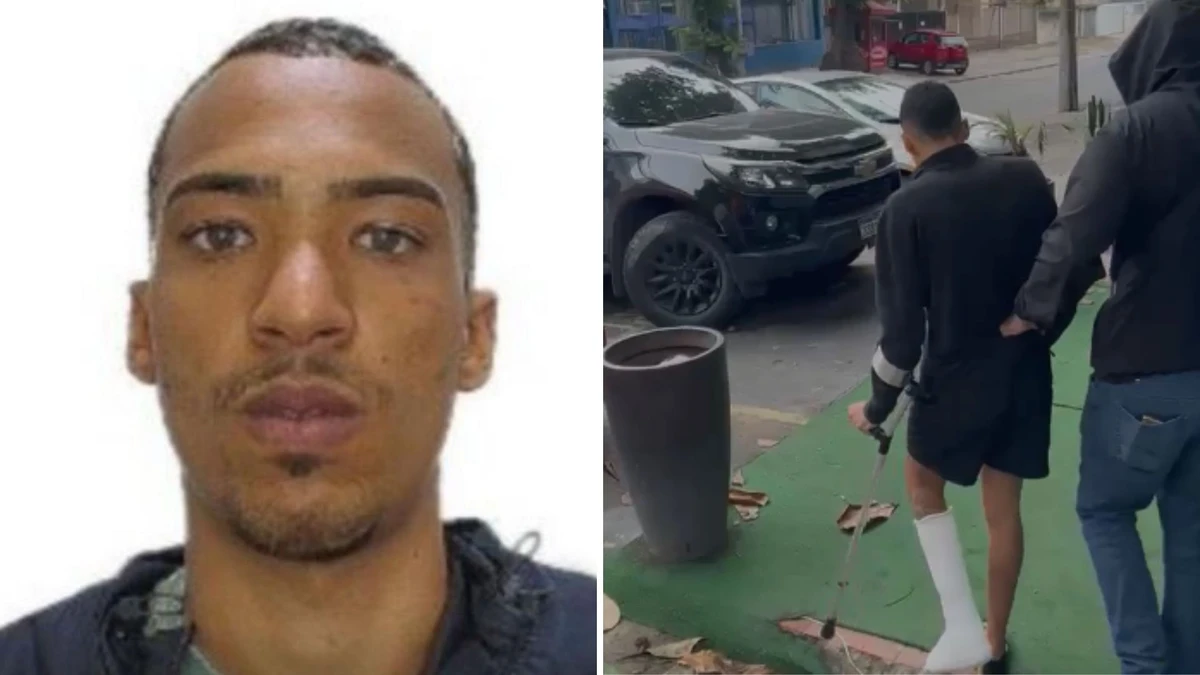 Homem usava muletas quando foi preso no Rio de Janeiro