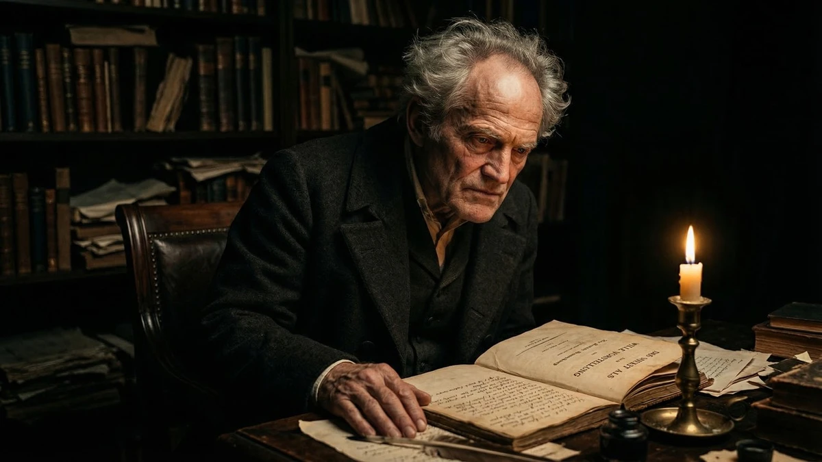 Schopenhauer acreditava que grande parte da vida humana é marcada por desejo e insatisfação. por Reprodução