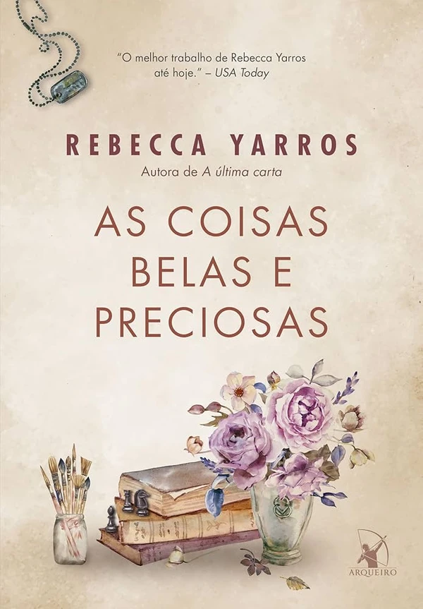 As coisas belas e preciosas, de Rebecca Yarros (Arqueiro). Desde criança, Cam Daniels carrega o rótulo de rebelde na cidadezinha onde mora, o típico garoto problemático e subversivo que todo mundo adora odiar. Quando ele retorna da guerra sem o irmão mais novo, porém, sua má fama ganha contornos verdadeiramente trágicos. Todos o culpam, inclusive o próprio pai.Cam resolve partir para seguir carreira militar, jurando a si mesmo nunca olhar para trás. Anos depois, porém, uma mensagem desesperada o obriga a encarar a realidade: a família precisa dele e está na hora de voltar para casa. Só que isso também significa reencontrar Willow Bradley, a única mulher no mundo que tem seu coração nas mãos... e a única que jamais poderá ser sua. Lançamento dia 2.  por Reprodução