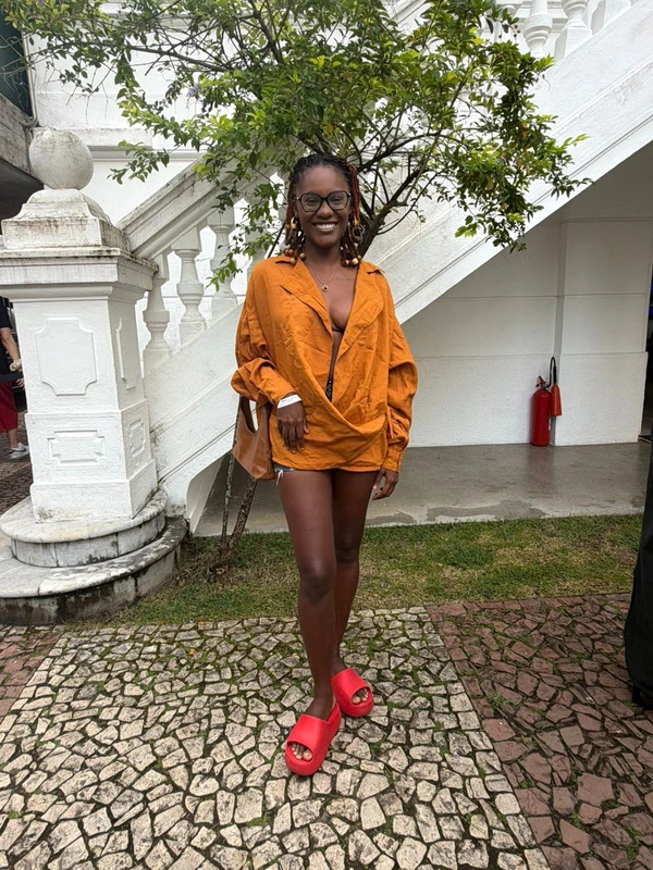 Look do primeiro dia do Mãos na Moda por Gabriela Cruz