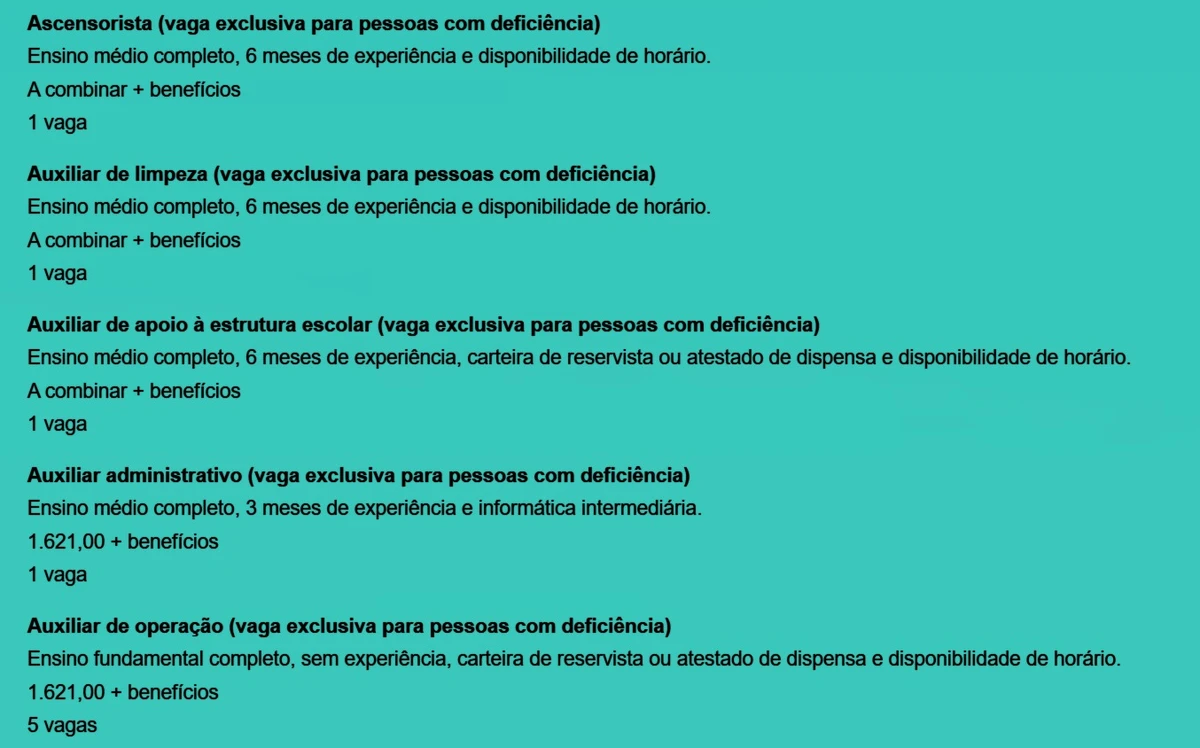 Vagas do SIMM por Reprodução