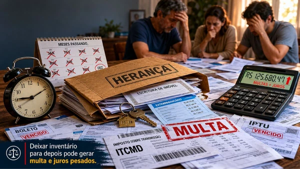 Atraso na abertura do inventário pode aumentar o custo da herança com multas, juros e correção sobre o ITCMD cobrado pelos estados.