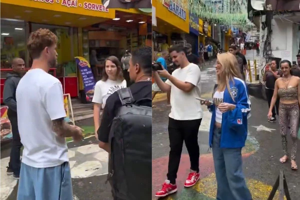 Léo Pereira e Karoline Lima são vistos juntos dias antes da Copa do Mundo