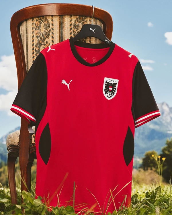Uniforme da Áustria para Copa do Mundo 2026 por Divulgação