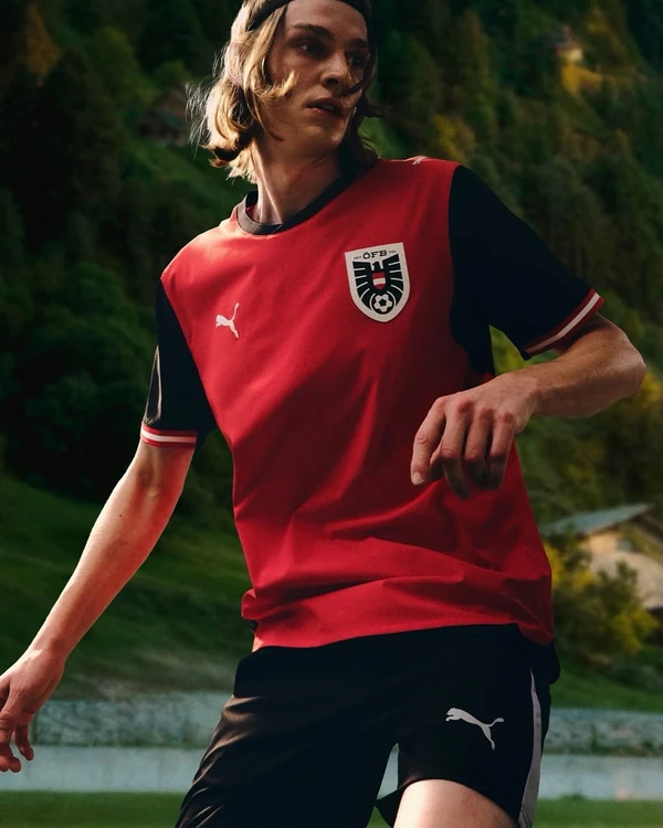 Uniforme da Áustria para Copa do Mundo 2026 por Divulgação