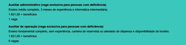 Vagas do SIMM por Reprodução