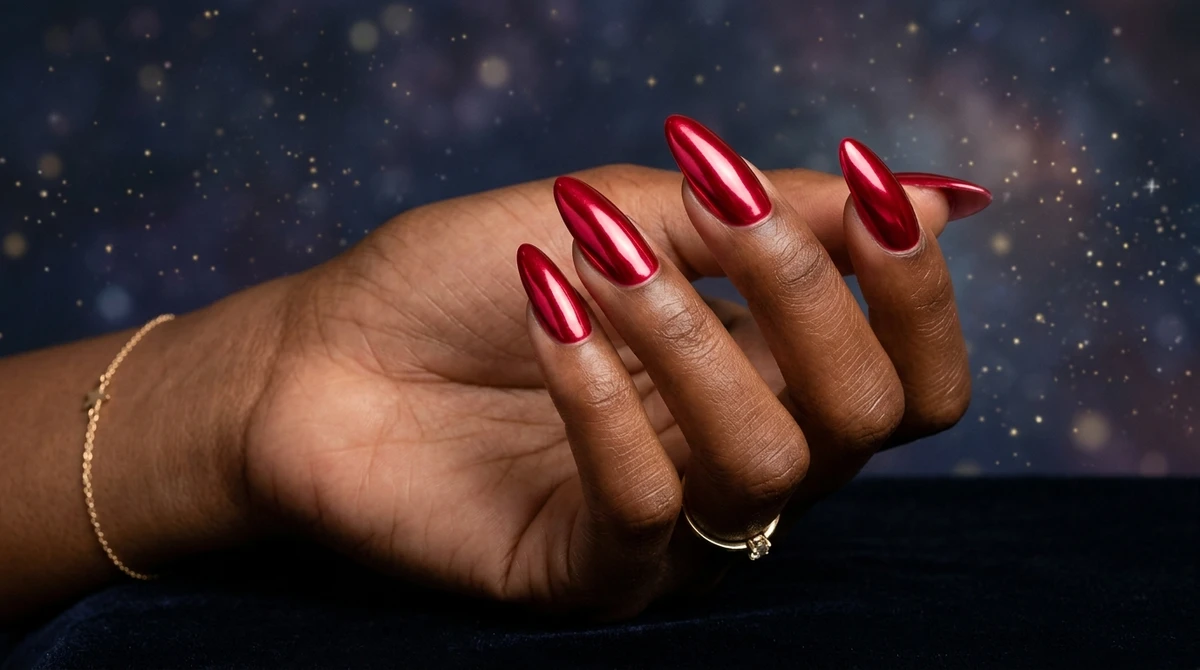 Áries (vermelho cereja cromado): Intenso, moderno e com acabamento espelhado para destacar a atitude e a liderança natural da ariana por Imagem gerada por IA