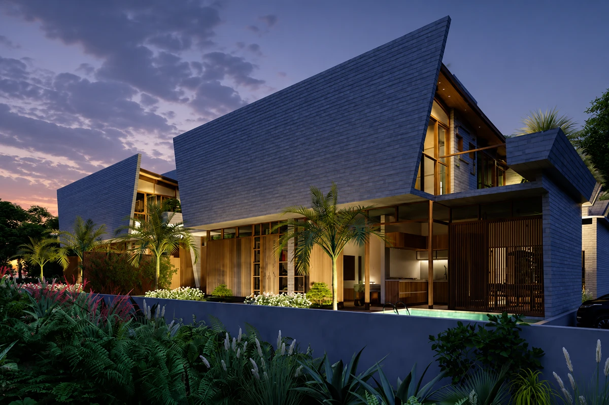 Casa de praia de Cintia Dicker e Pedro Scooby aposta em madeira, muxarabi e arquitetura sustentável na Bahia por REprodução