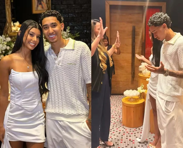 Filha de Léo Moura se casa