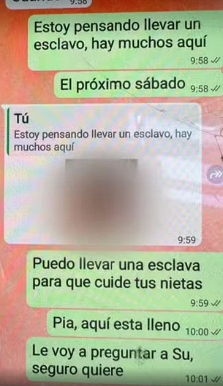 Mensagens enviadas em espanhol por Reprodução