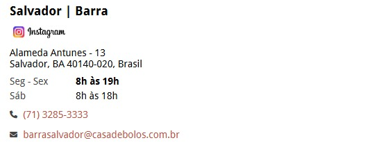 Onde encontrar Casa de Bolos em Salvador por Reprodução