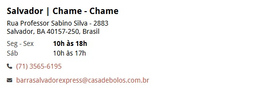 Onde encontrar Casa de Bolos em Salvador por Reprodução