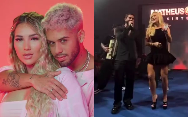 Virginia Fonseca e Zé Felipe no clipe de 'Só Tem Eu', em 2020, no início do namoro, e em 2026 