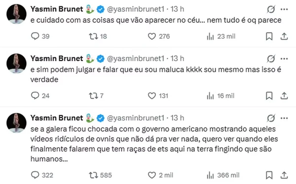 Yasmin Brunet no X