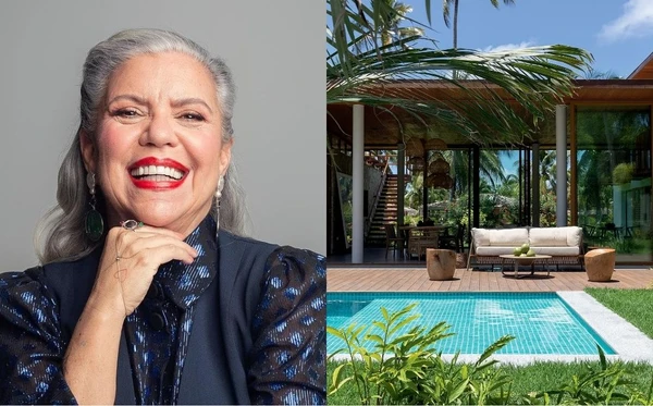 Astrid Fontenelle abriu mansão em Morro de São Paulo e mostrou decoração inspirada na Bahia