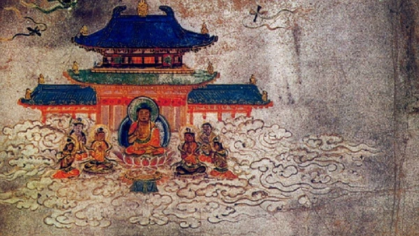 Essa escola se centra na interpretação do Sutra de Lótus, um dos principais dentre os mais de 84 mil sutras escritos com base nos ensinamentos do Buda Shakyamuni por Aristocrata Desconhecido / Wikimedia Commons