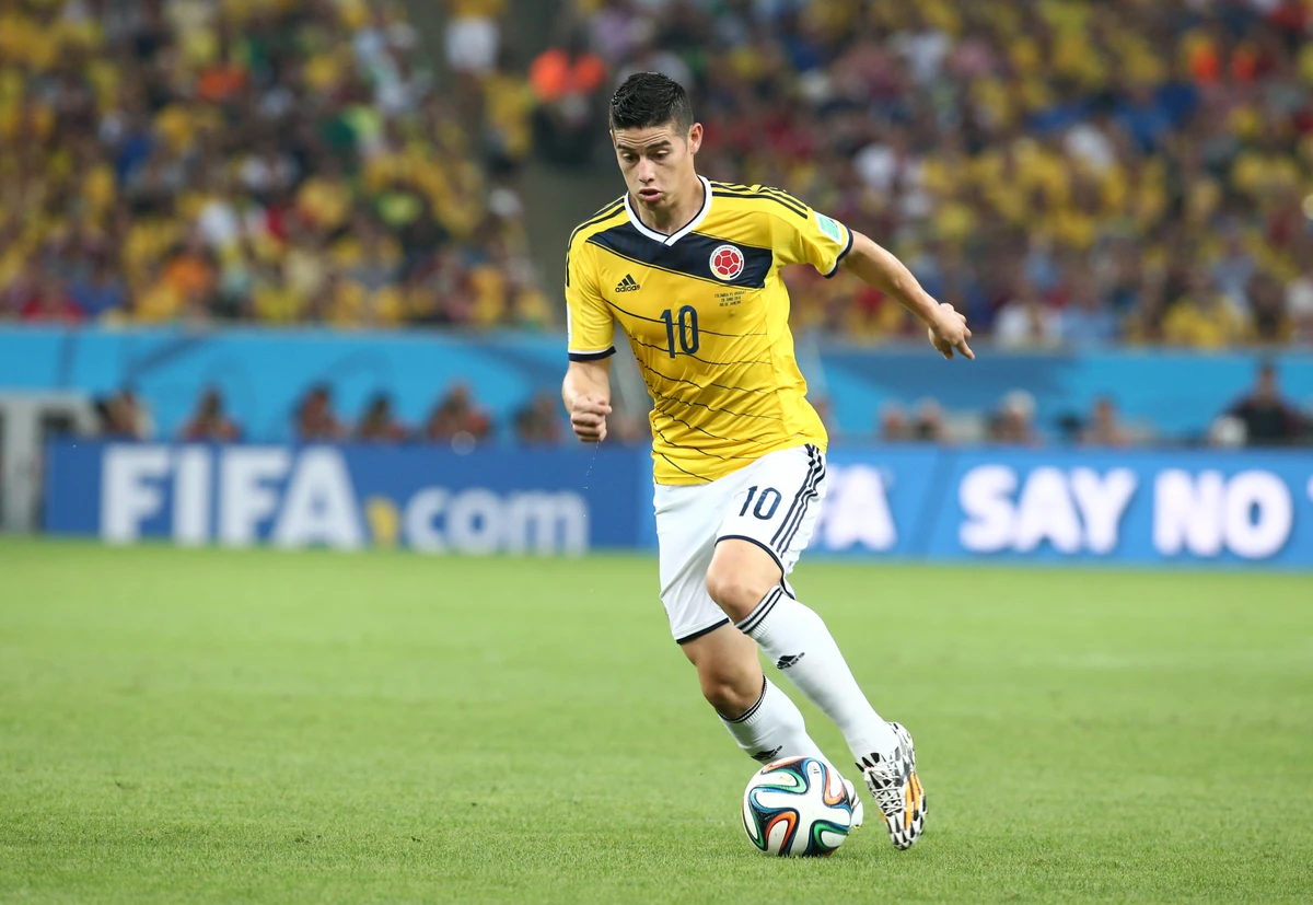 James Rodríguez — Aos 34 anos, o capitão da Colômbia tenta viver mais uma grande Copa depois de ter sido o destaque do time na campanha de 2014. por Shutterstock